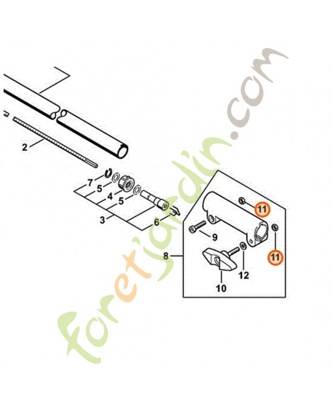 Ecrou stihl ref. 9210-319-0900 Remplace référence 9210-260-0900