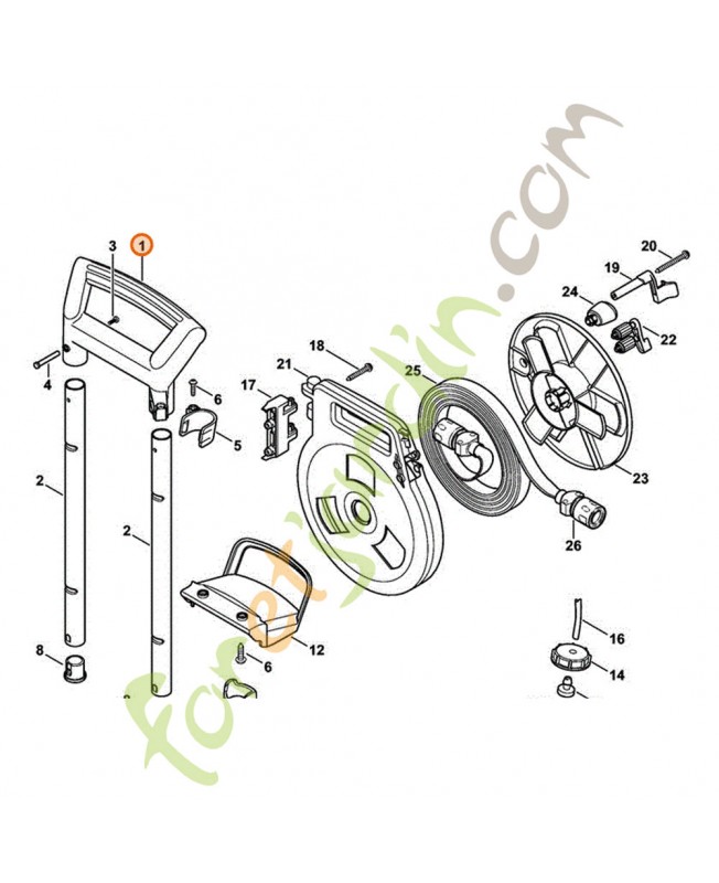 Cadre de poignee Stihl ref. 4768-790-5600