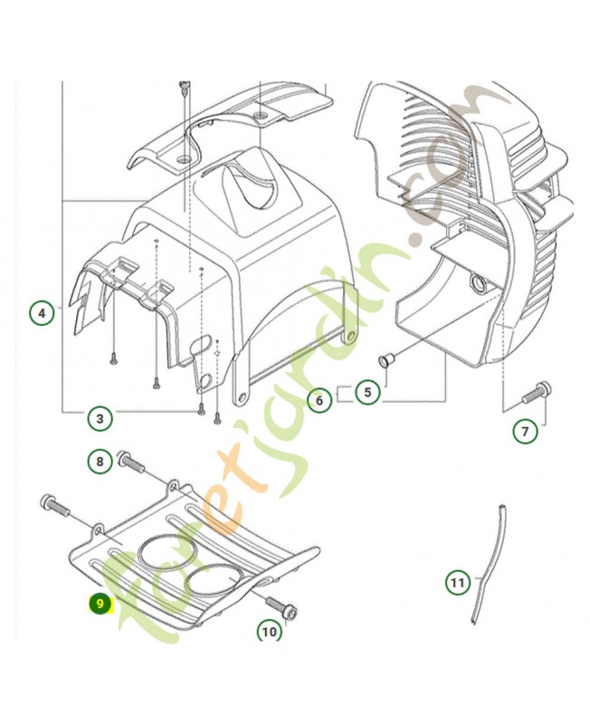 Plaque de protection Husqvarna ref. 537357201