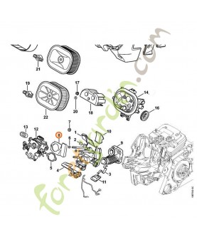 Tole de prechauffage Stihl ref. 1138-122-9501