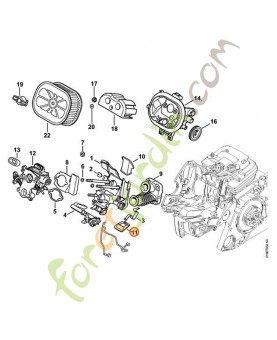 Sortie de conduit d'air Stihl ref. 1138-121-4100