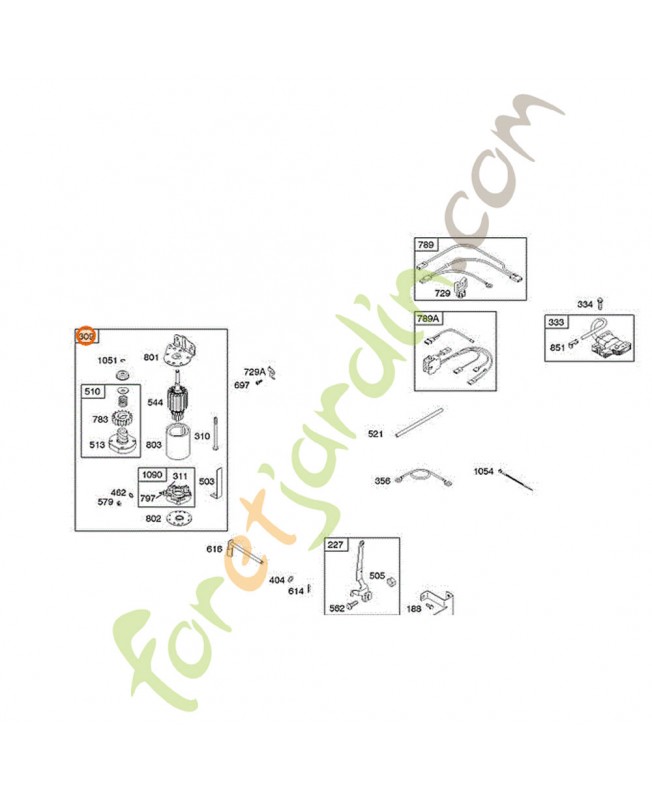 593936 demarreur briggstratton Remplace référence 693552 et 0003-000-3176