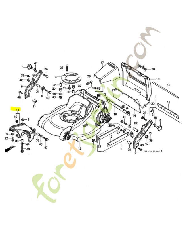 ENS. DE GUIDE, DEFILEMENT *NH246  honda ref. 76105VE1650ZA