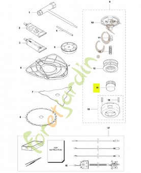 Bouton Husqvarna réf : 537185801
