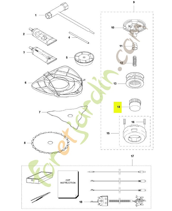 Bouton Husqvarna réf : 537185801