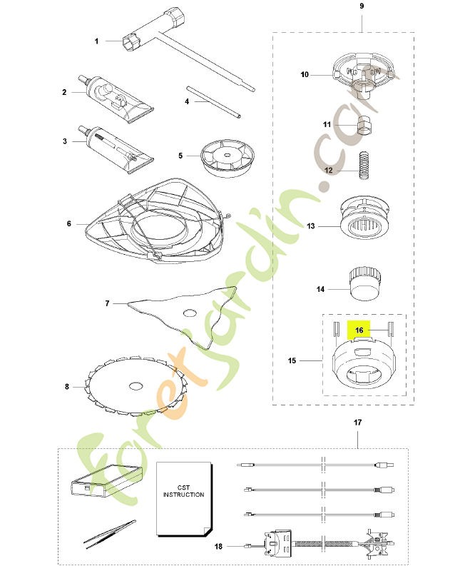 Oeillet tête de fil Husqvarna réf : 501330401
