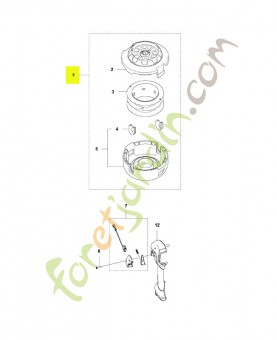 Tête nylon ERGOFEED E35B M12 Husqvarna réf : 594727001