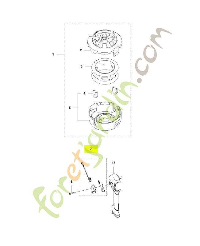 Bouton Husqvarna réf : 593841302