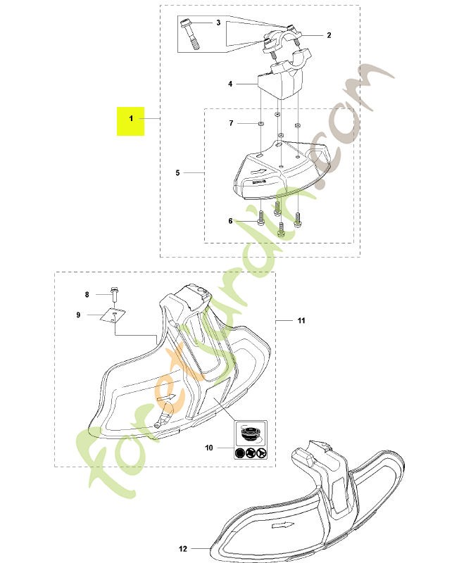 Capot protecteur Husqvarna réf : 501320403