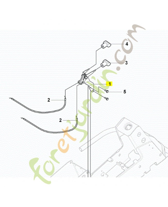 Axe de commande Husqvarna ref. 544301601
