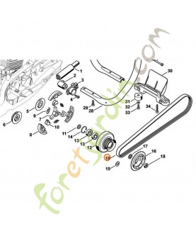 Courroie poly-4 pk-924-lb Stihl réf. 9490-000-7920