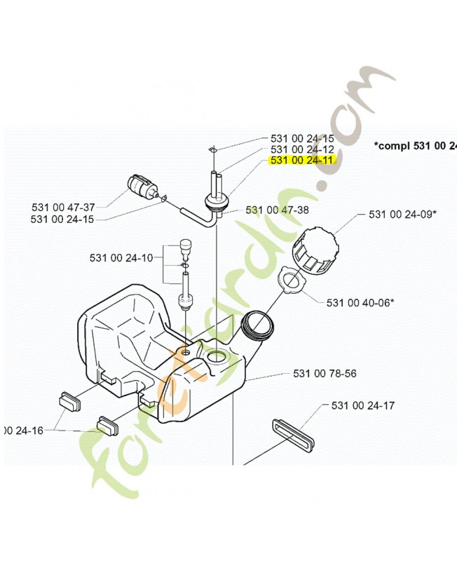 Douille Husqvarna ref. 531002411