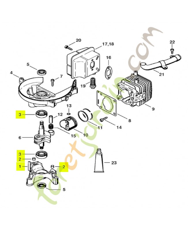 Demi-carter de vilebrequin Stihl réf. 4237-020-2900