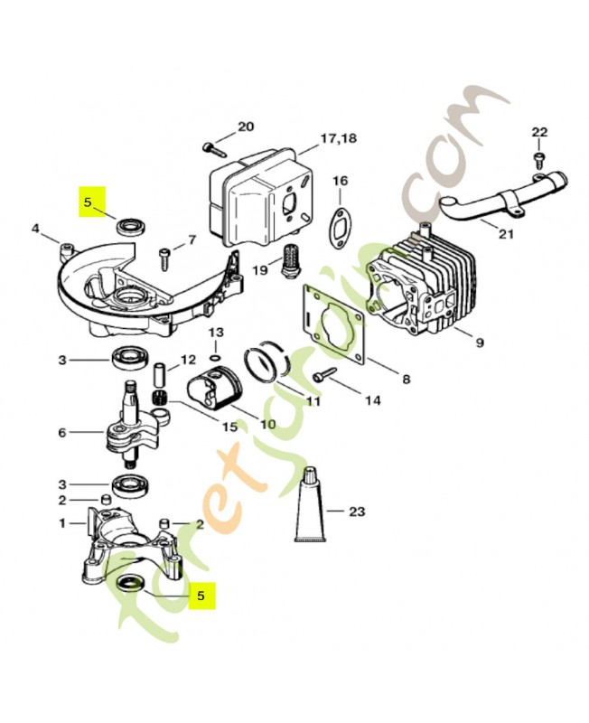 Joint spy 12x22x5 Stihl réf. 9640-003-1195