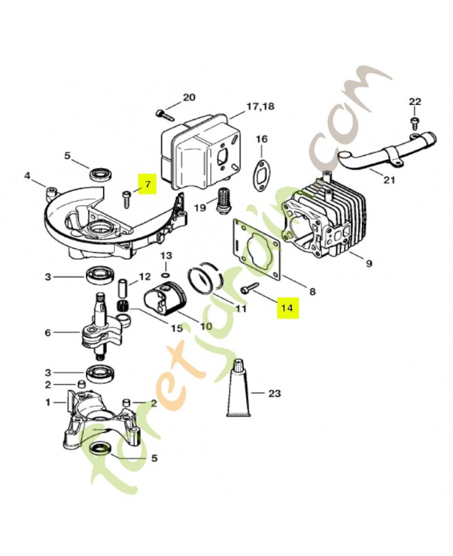 Vis cylindrique IS-D5x24 Stihl réf. 9075-478-4159