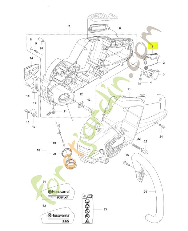 Gâchette de sécurité Husqvarna ref. 589273901