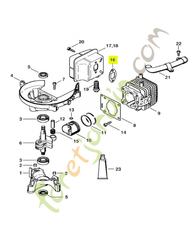 Joint d'échappement Stihl réf. 4140-149-0602