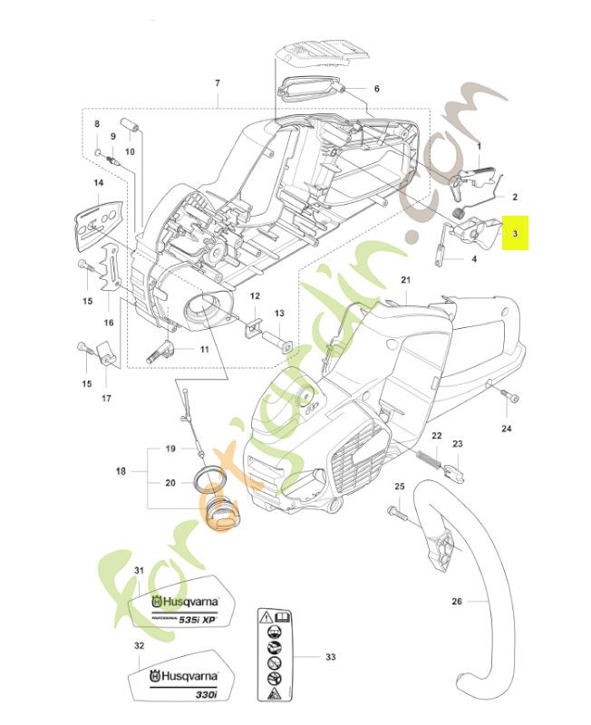 Contrôle des gaz Husqvarna ref. 577312701
