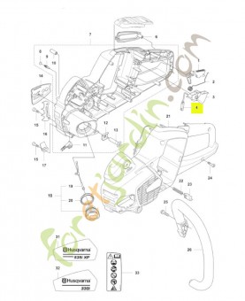 Tringlerie d'accélérateur Husqvarna ref. 577855101
