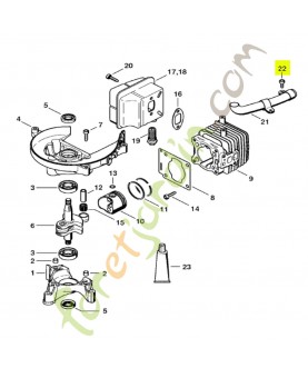 Vis cylindrique IS-D4x18 Stihl réf. 9075-478-3018