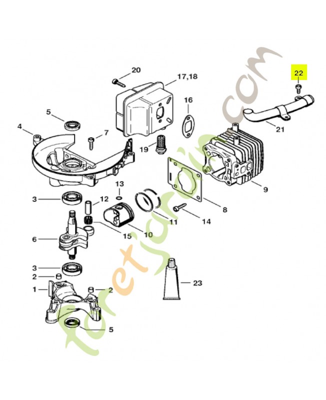 Vis cylindrique IS-D4x18 Stihl réf. 9075-478-3018