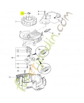 Ecrou à embase M8 Stihl réf. 0000-955-0802