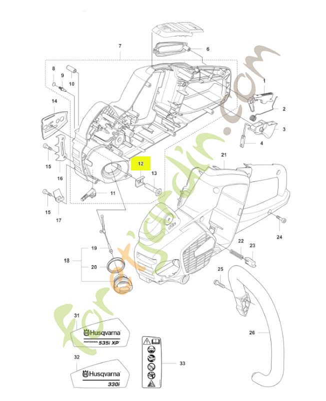 Plaque Husqvarna ref. 576999701
