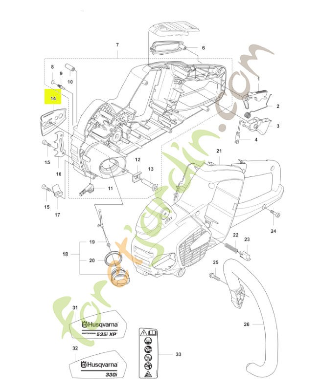 Guidage de chaine Husqvarna ref. 576901401