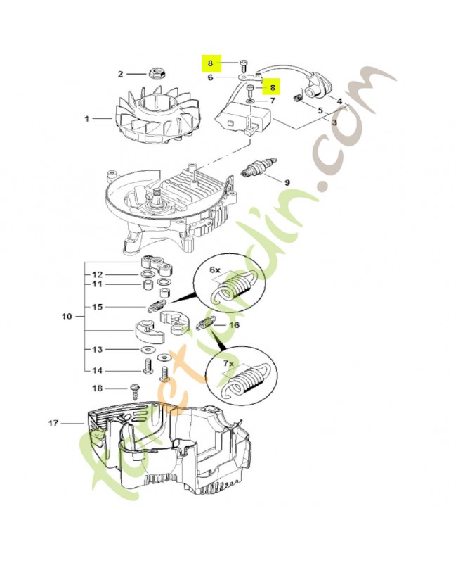 Vis cylindrique IS-D4x18 Stihl réf. 9075-478-3018