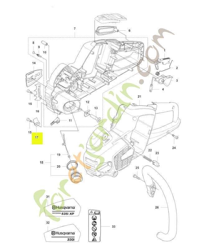 Arrêt de chaine Husqvarna ref. 505288501