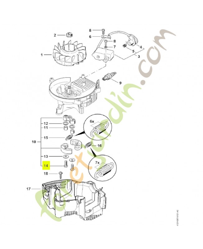 Vis six pans m6 Stihl réf. 0000-951-0606