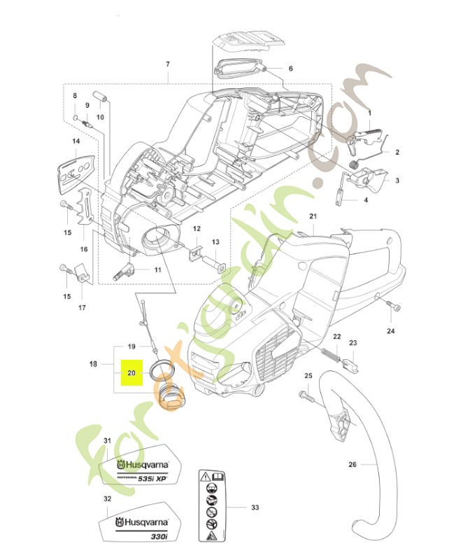 Joint Husqvarna ref. 537215001