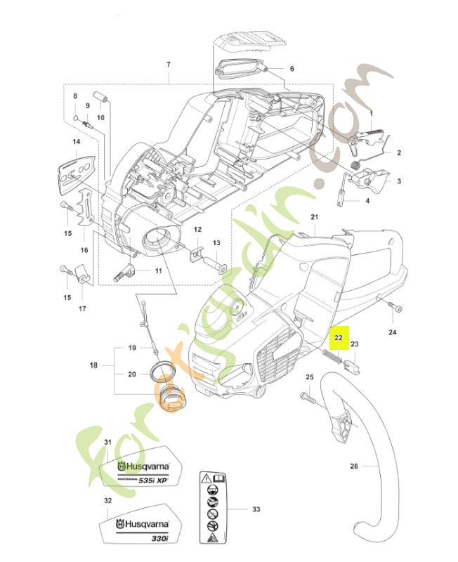Ressort Husqvarna réf : 585480001