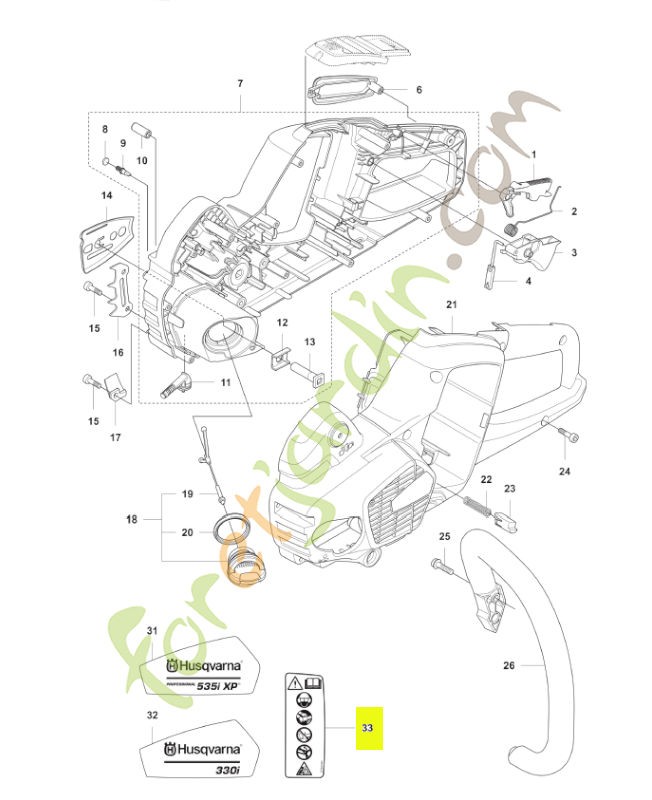 Autocollant Husqvarna ref. 577844301