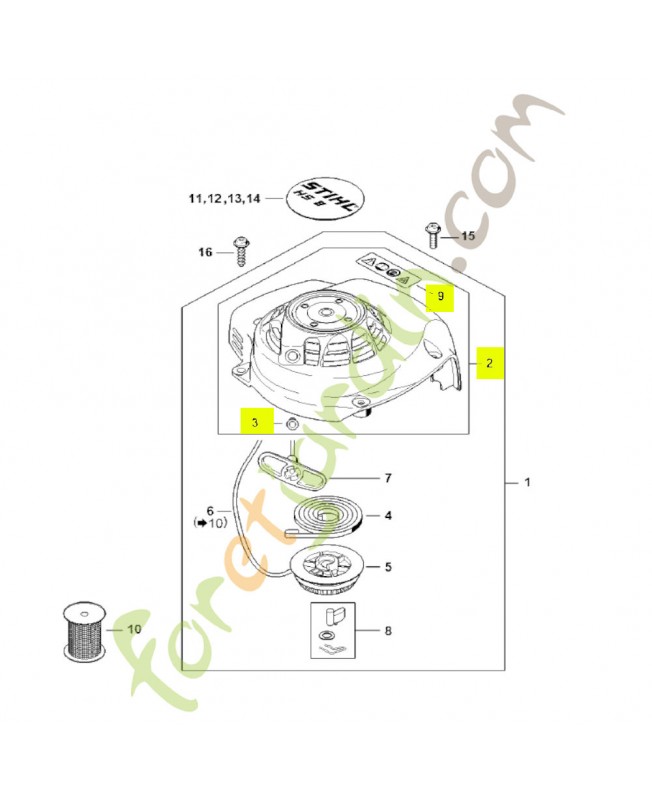 Carter de ventilateur Stihl réf. 4237-080-1811