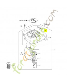 Pictogramme d'avertissement Stihl réf. 0000-967-7268