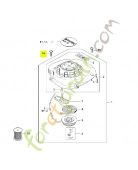 Vis cylindrique is-p6x18 Stihl réf. 9074-478-4420. Pièce de rechange Stihl