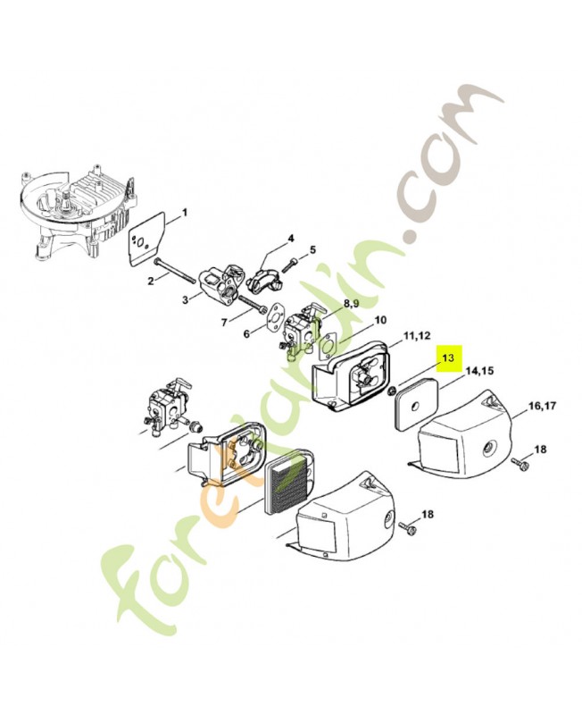 Ecrou de sécurite M5 Stihl réf. 9216-261-0700