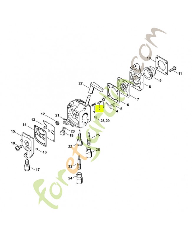 Pointeau d'admission Stihl réf. Z000-018-Z000