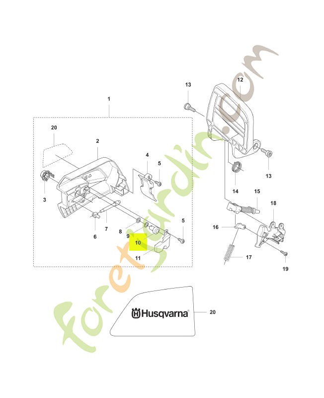 Roue à vis sans fin Husqvarna ref. 599724101