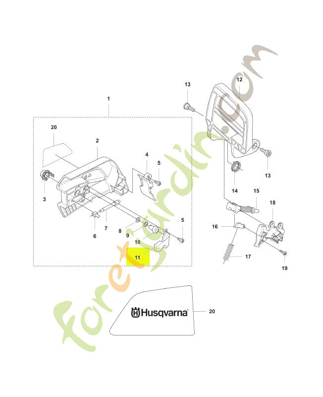 Couvercle Husqvarna ref. 505214501