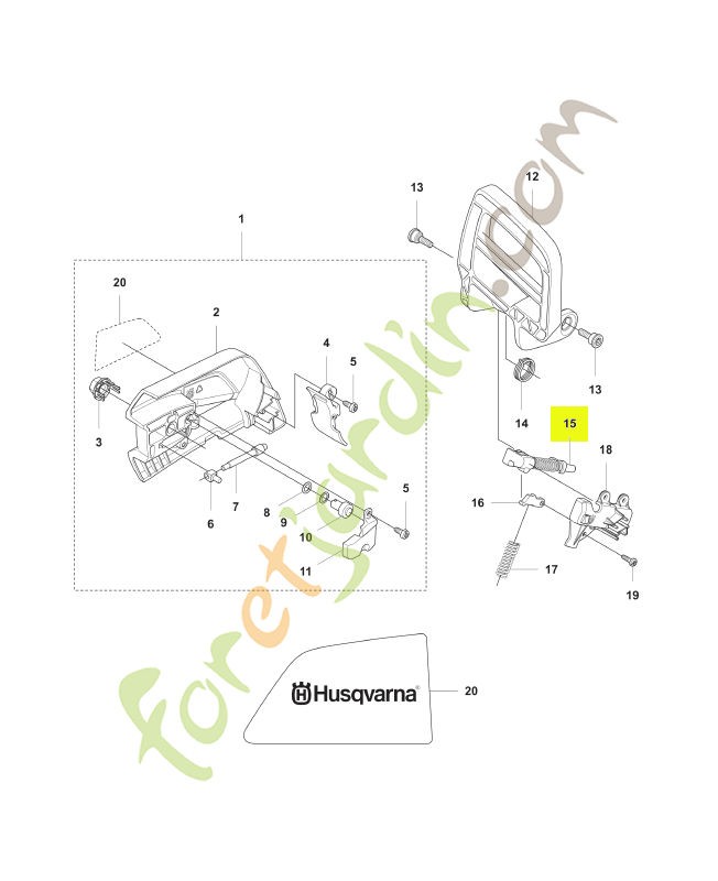 Axe de starter Husqvarna ref. 577549501