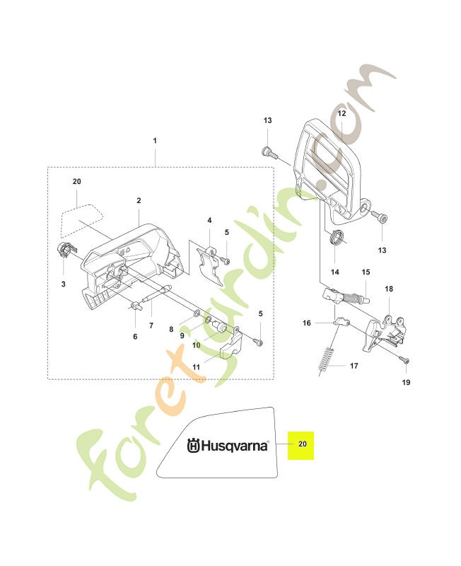 Autocollant Husqvarna ref. 578228901