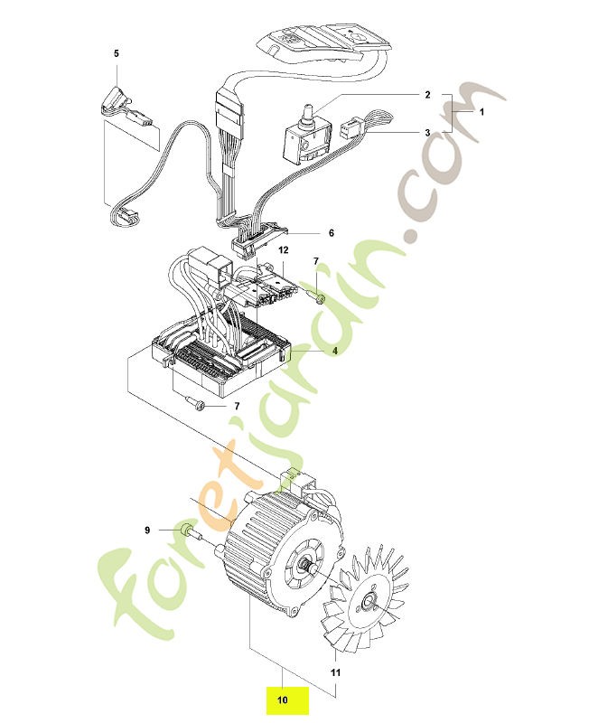 Moteur Husqvarna ref. 529653301