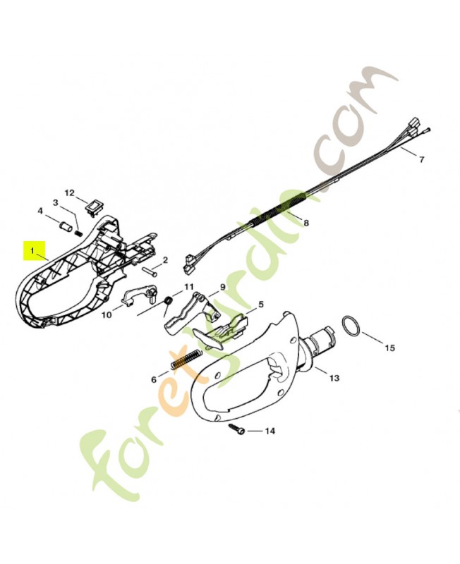 Monture de poignée gauche Stihl réf. 4237-791-0607