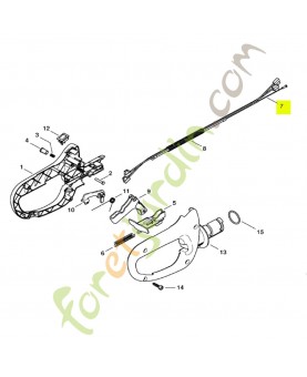 Câble de commande des gaz Stihl réf. 4237-182-3201