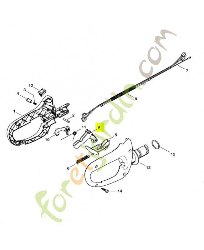 Manette des gaz Stihl réf. 4237-182-1001