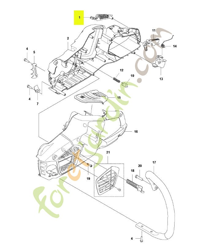 Insert de poignée Husqvarna ref. 595871301