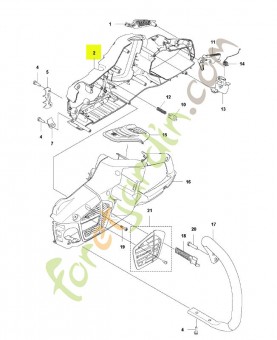 Châssis côté embrayage Husqvarna  réf. 594929202