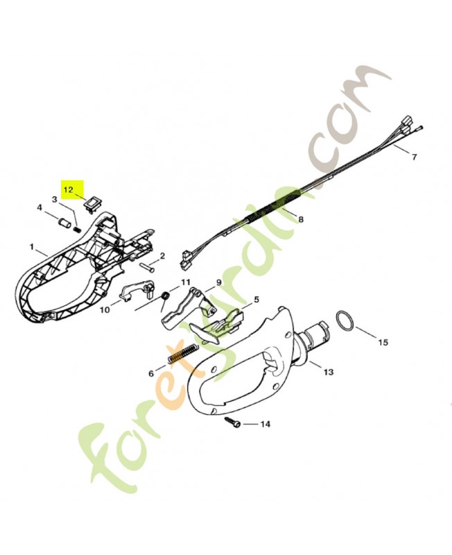 Interrupteur m/a Stihl réf. 4229-430-0203 - Pièce de rechange Stihl